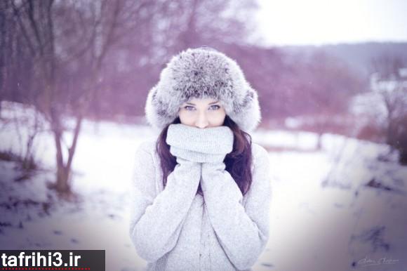 عکس های عاشقانه از  تنهایی دختر در زمستان