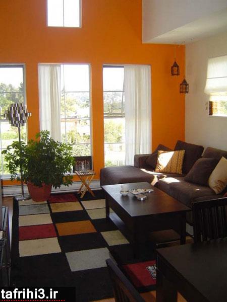 مدل دکوراسیون نارنجی خانه